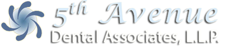 The image shows a logo with text that reads  5th Avenue Dental Associates, LLP.